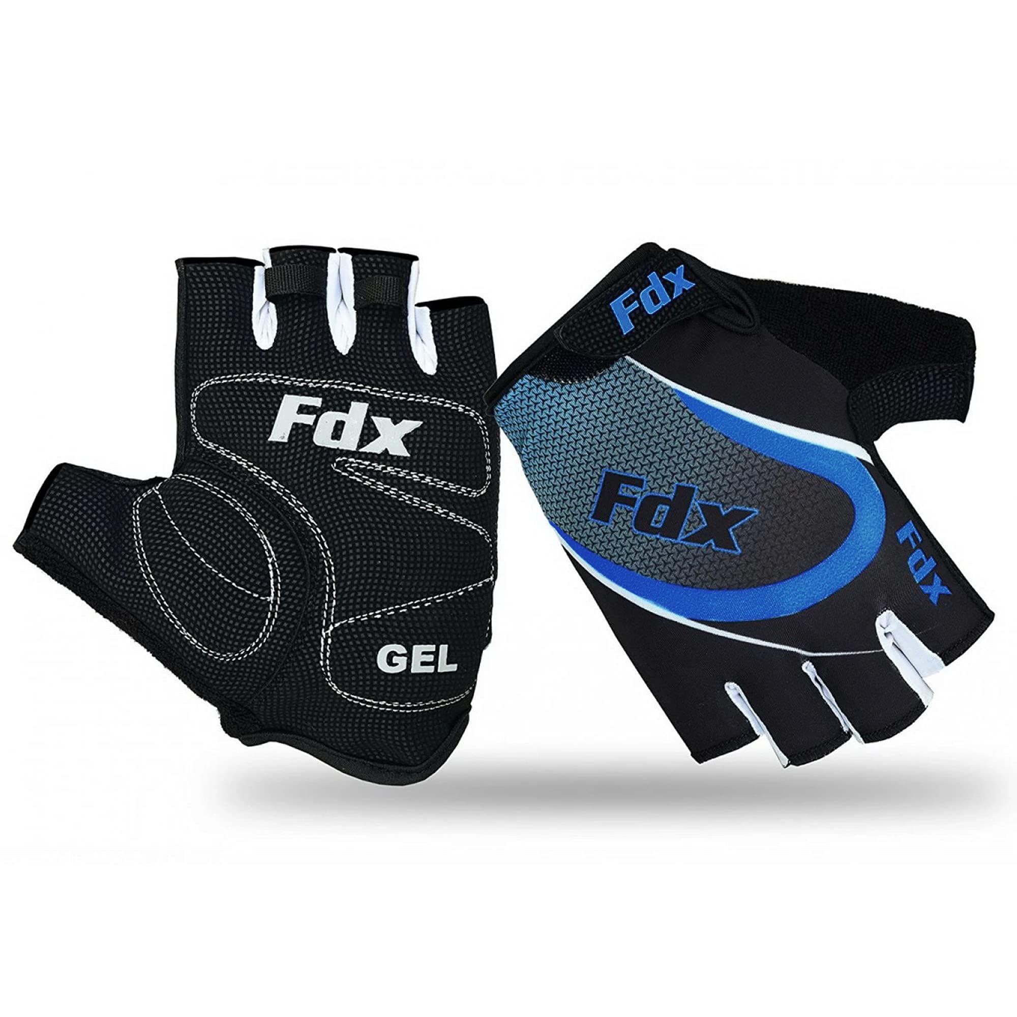FDX Cycling Gloves for Men Women Half Finger Padded Bike Gloves