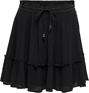 ONLY Women's Onlibiza Life AOP Short Skirt WVN Noos Trendy Spring/Summer Short Skirt with Elastic Waistband (Pack of 1)