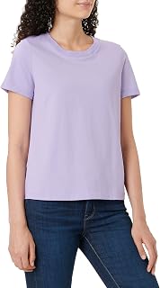 VERO MODA Basic Crewneck T-Shirt with Pleat to the Sleeves.