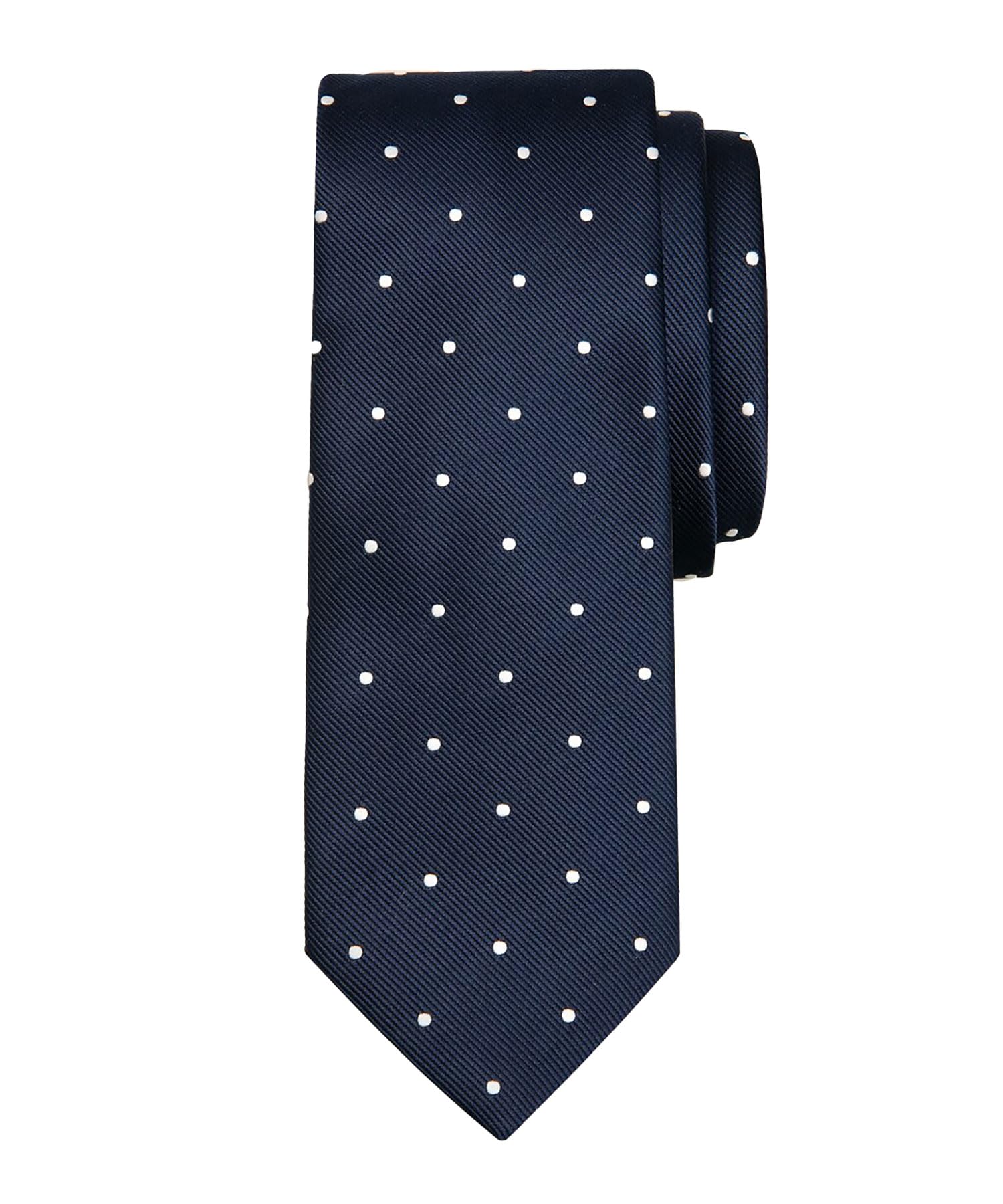 Brooks Brothers P25120330000949 Silk Dot Rep Tie, Made in USA
