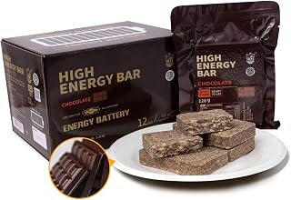 Emergency Food Supply, Mre Meals, 6840 Calorie Survival Food | Chocolate Flavor Hiking Food, Backpacking Meals, High Calorie Bars, 20 Years Shelf Life, Emergency Food Supply for Disasters