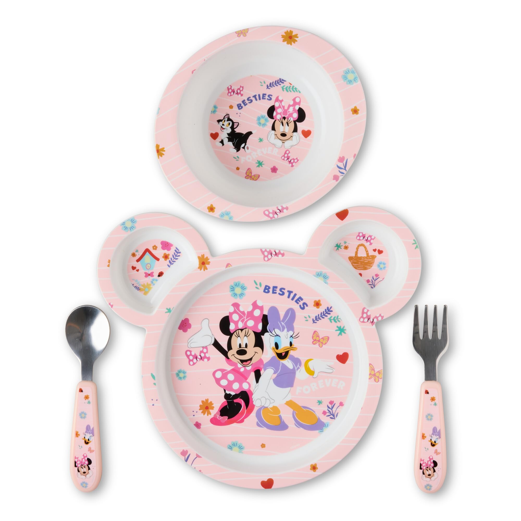 The First Years Disney Minnie Mouse Kids Dinnerware Set - Includes Toddler Plate