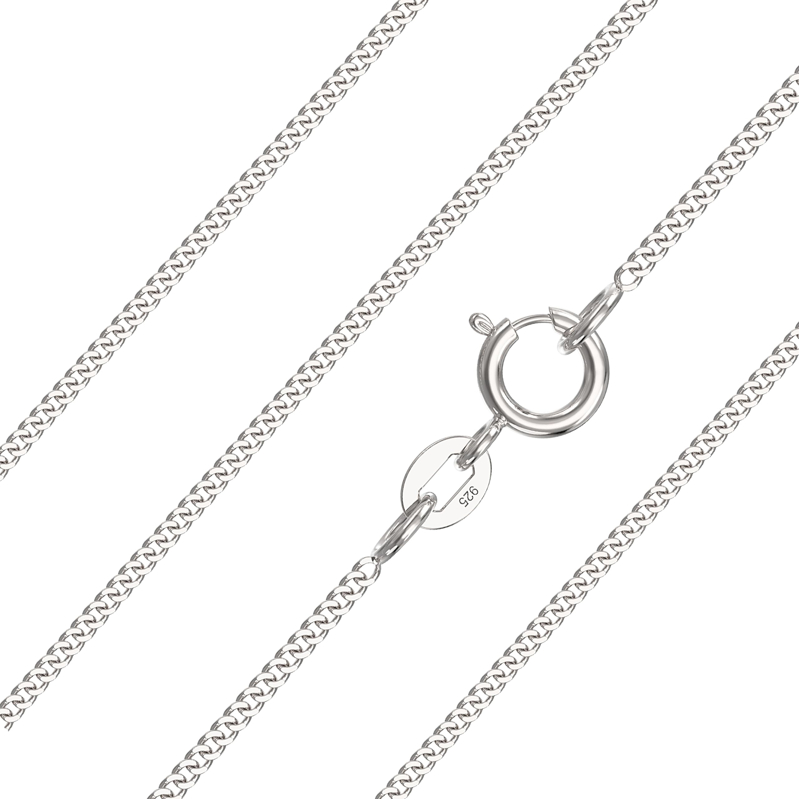 Aeon 925 Sterling Silver Necklace, 0.7 – 2mm, 16 – 30" Chains | For Layered Look