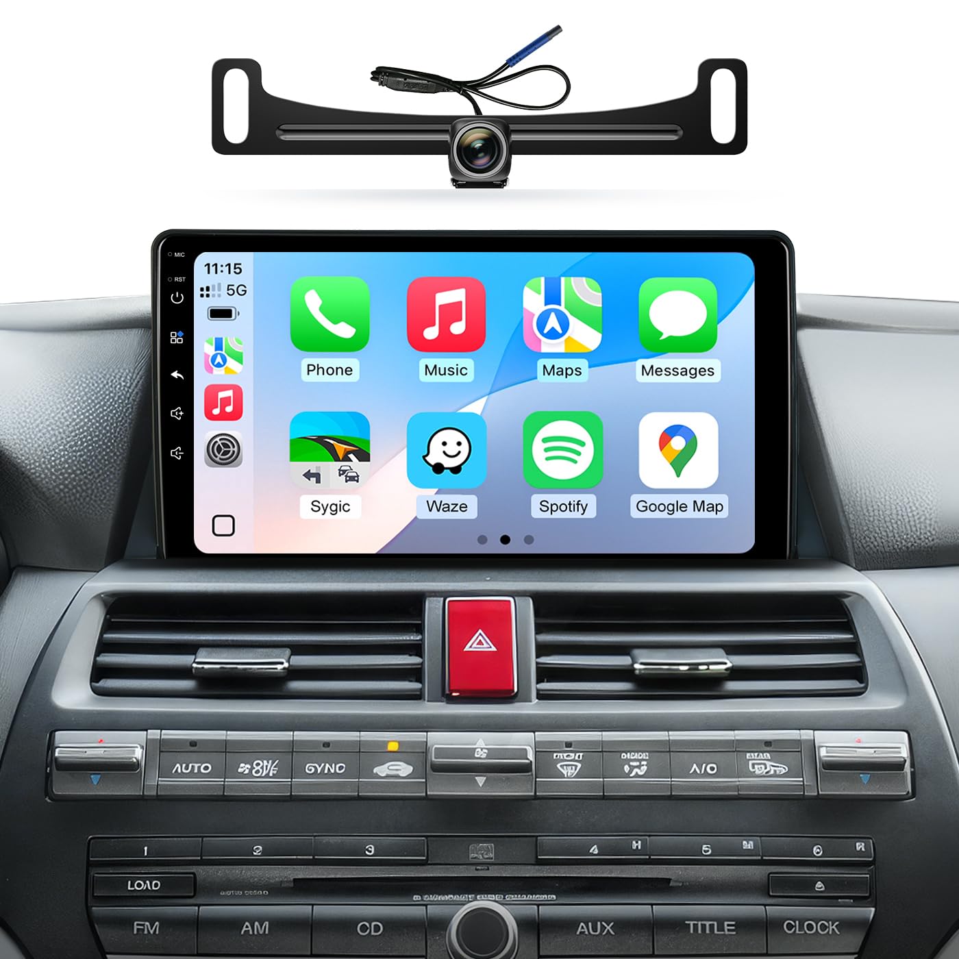 Car Radio Stereo for Honda Accord 2008-2012, Wireless CarPlay Android Auto | 10.
