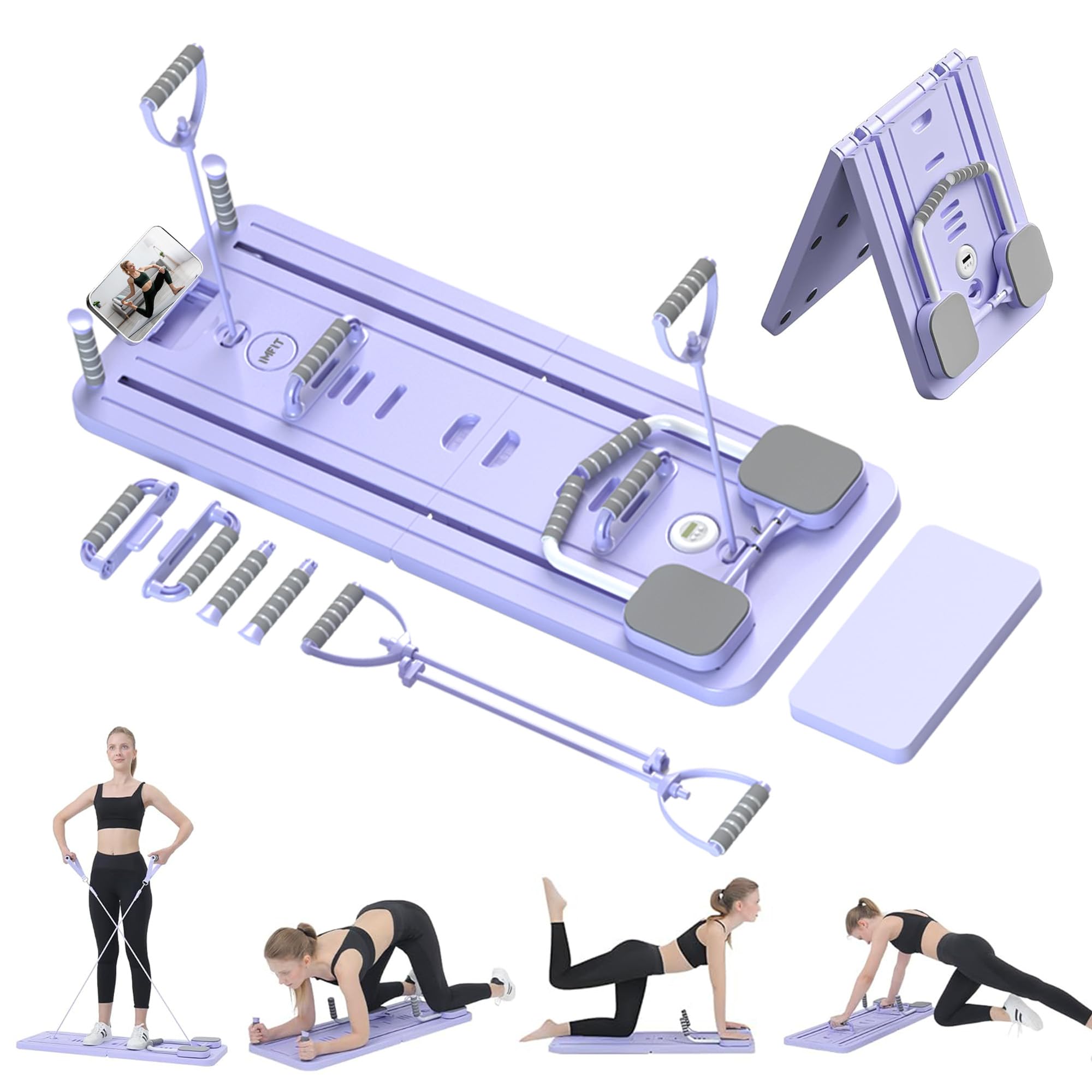 IMFit 12-in1 Pilates Reformer Machine Exercise Equipment for Home | Pilates Boar