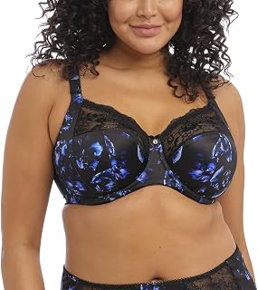 Elomi Morgan Stretch Lace Banded Underwire Bra (4110),36DD,Twilight
