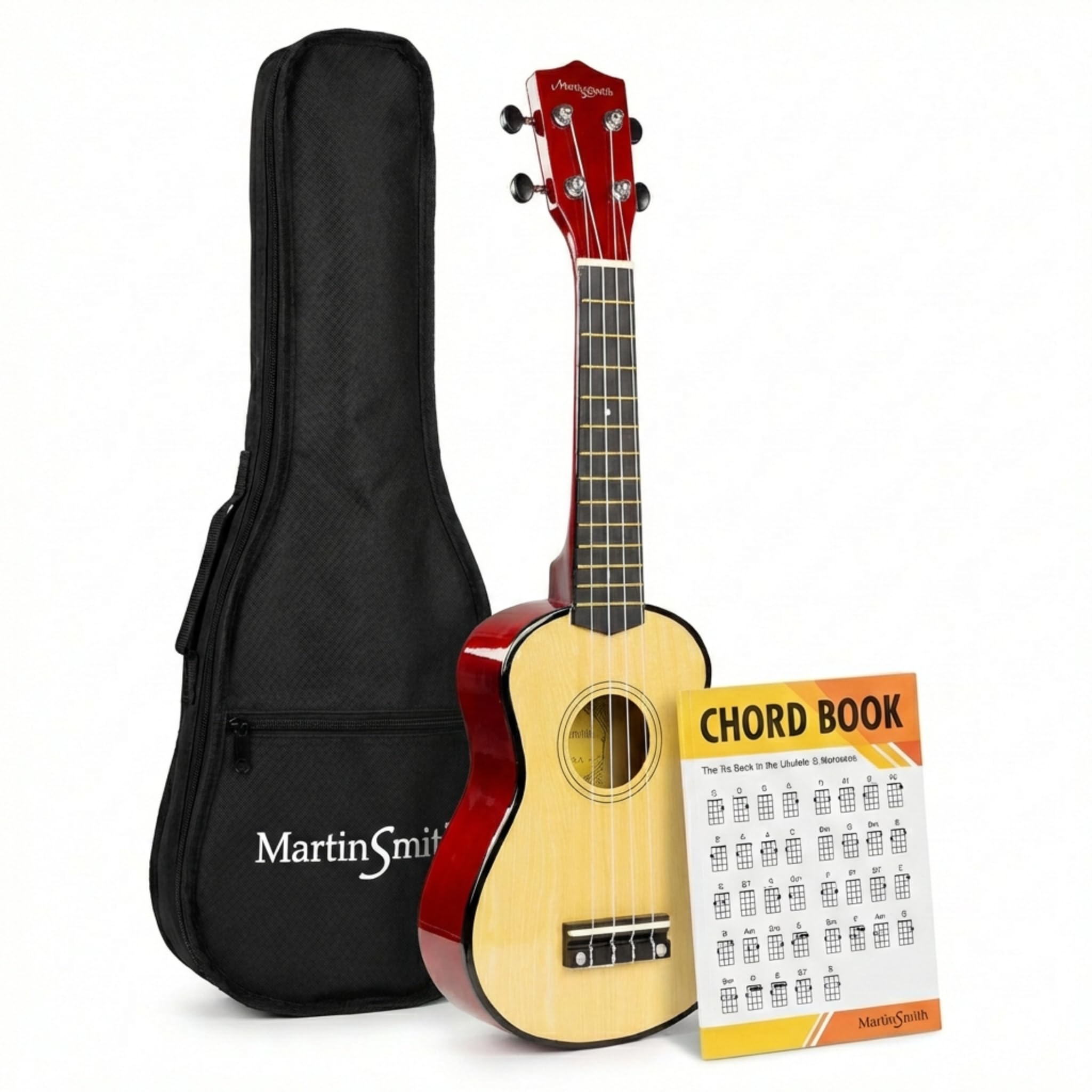 Martin Smith UK-212-A Soprano Ukulele | 4 String Soprano Ukulele with Case and C