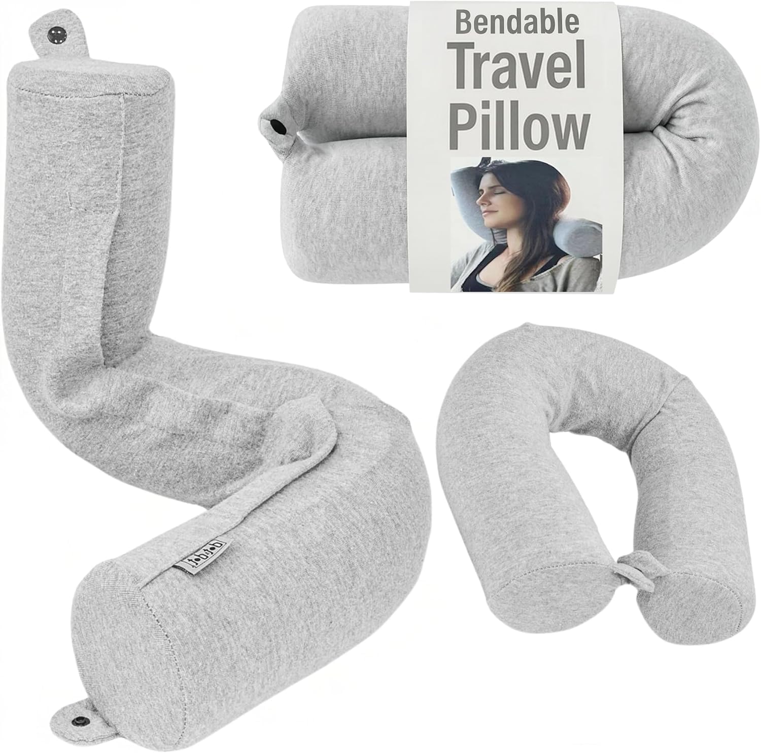 Dot¨ Twist Memory Foam Travel Pillow, Bendable Neck Pillow for Airplane, Car and