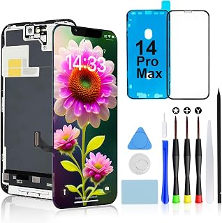 Brinonac LCD Panel For iPhone 14 Pro Max Compatibility Screen Replacement Kit - 6.7 Inch Repair Kit Front Glass with Tools Included