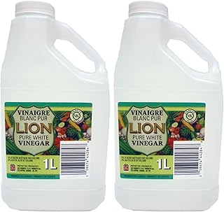 Lion Pure White Vinegar 1L Per Jug, 1 Liter (Pack of 2)