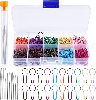 Kollase Crochet Markers, 300pcs Metal Stitch Markers for Knitting &amp; Crocheting, Safety Pins for Fabric &amp; Paper