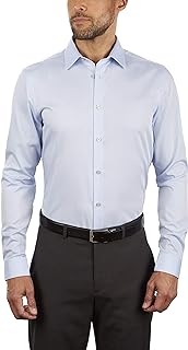 Calvin Klein Men's Slim Fit Non-Iron Herringbone Dress Shirt