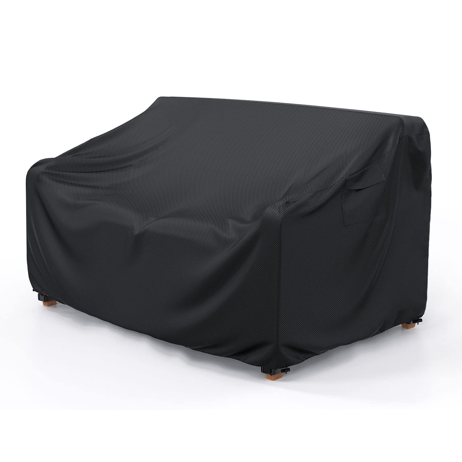 Mrrihand 2-Seater Outdoor Patio Sofa Cover Waterproof 60"W×34"D×30"H Black | Out