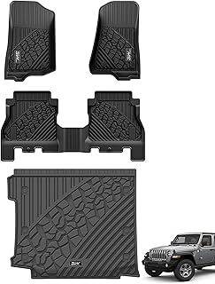 3W Floor Mats & Cargo Liner Fit for Jeep Wrangler JL 2018-2025 2026
