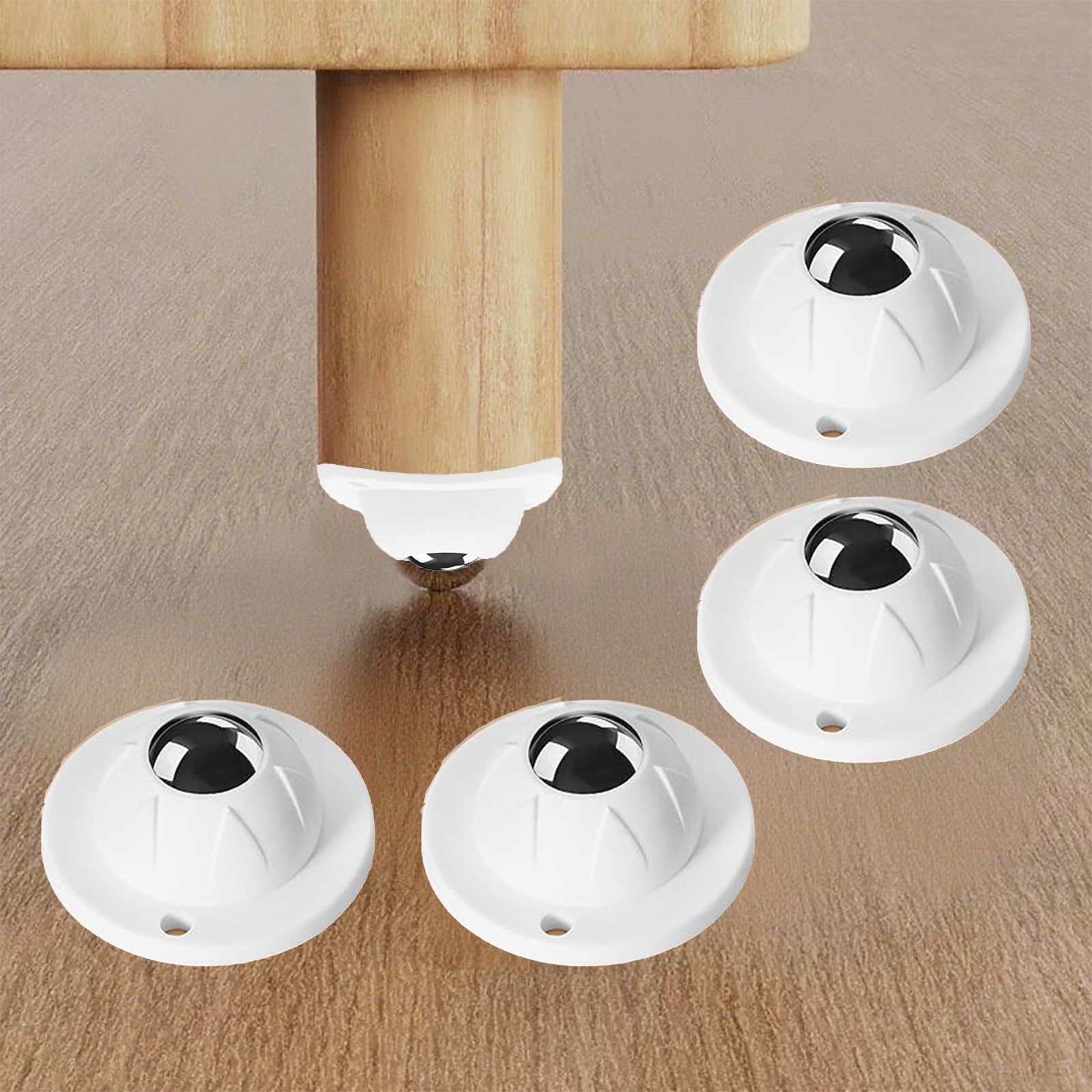 Adhesive Roller Set 4 Pack Sliding Auxiliary Ball Wheels Drawer Cabinet Closet B