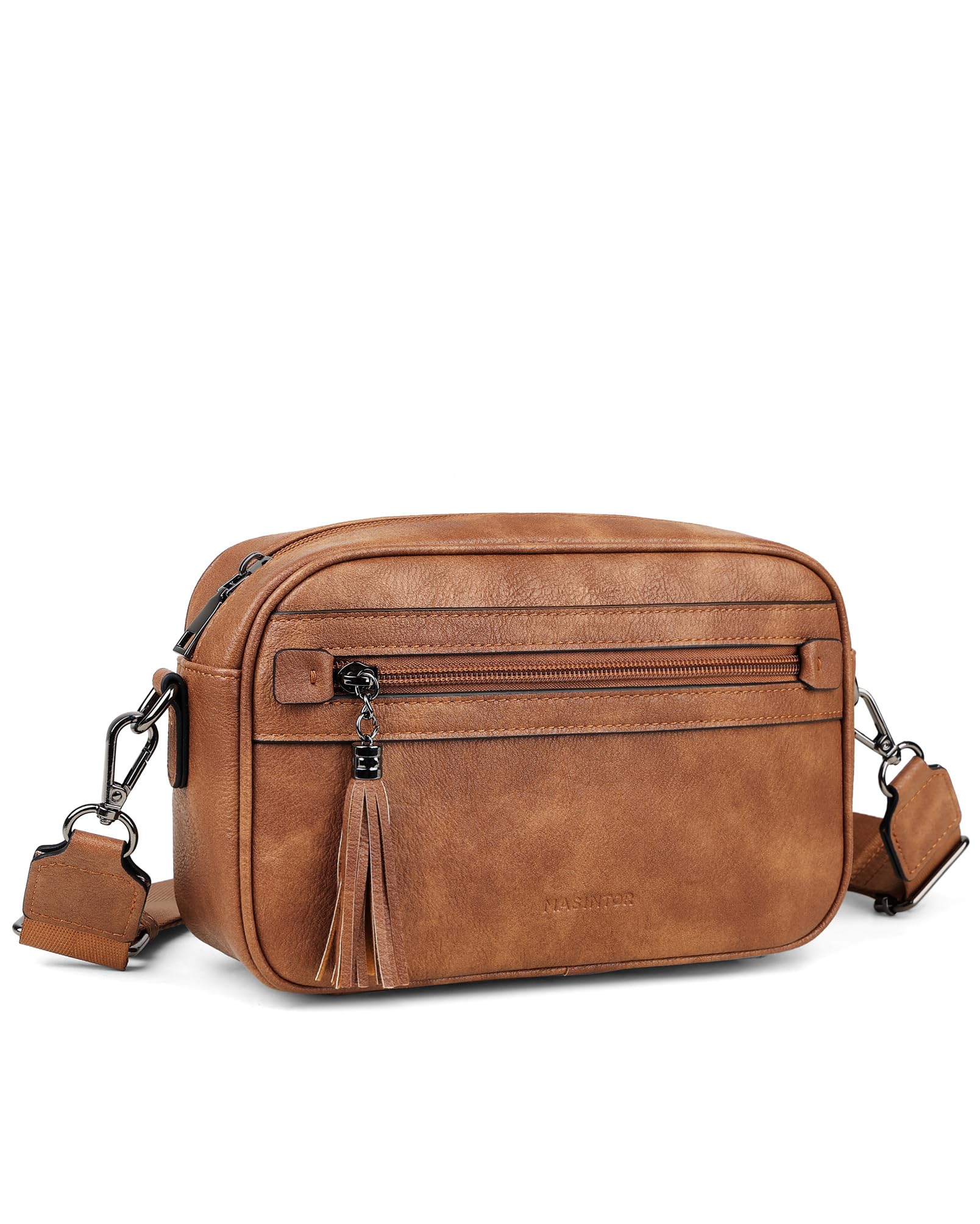 MASINTOR Crossbody Purses for Women Vegan Leather Travel Purse