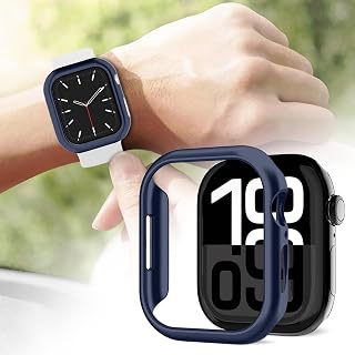 TPU Case Compatible with Apple Watch Series 3/2/10, Lightweight Anti-Scratch Full Protective Shockproof Cover Compatible for iWatch 41mm (Midnight Blue, 44mm/38mm)