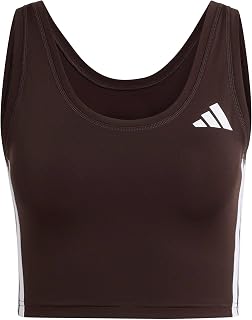 Adidas Women's Train Essentials 3-Stripes Cropped Tank Top (Pack of 1)