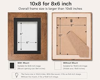 Frame Company Watson Rustic 14x11 Frame with White Mount for A4