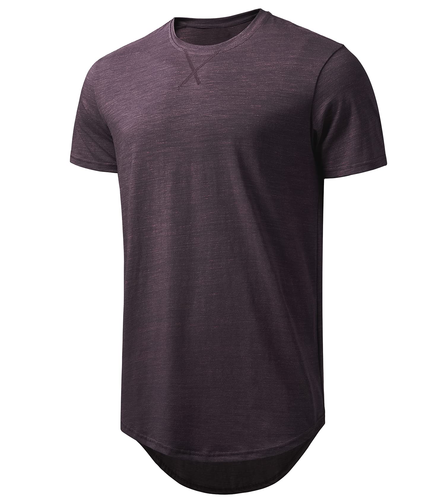LETAOTAO Mens Longline Gym Muscle Bodybuilding Tshirts Hipster Reflective Line S