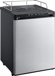 EdgeStar 24 Inch Wide Kegerator Conversion Refrigerator | Freestanding Only, Stores up to 3 sixth-barrel or 3 cornelius corny kegs, Digital Display, Deep Chill Mode, Stainless Steel