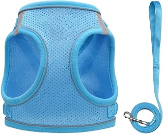 Step Dog Harness, Pet Chest and Back and Tow Rope Set, Best Harness for Puppy Cat, Reflective Tape, Large, Medium, Small, Extra Large