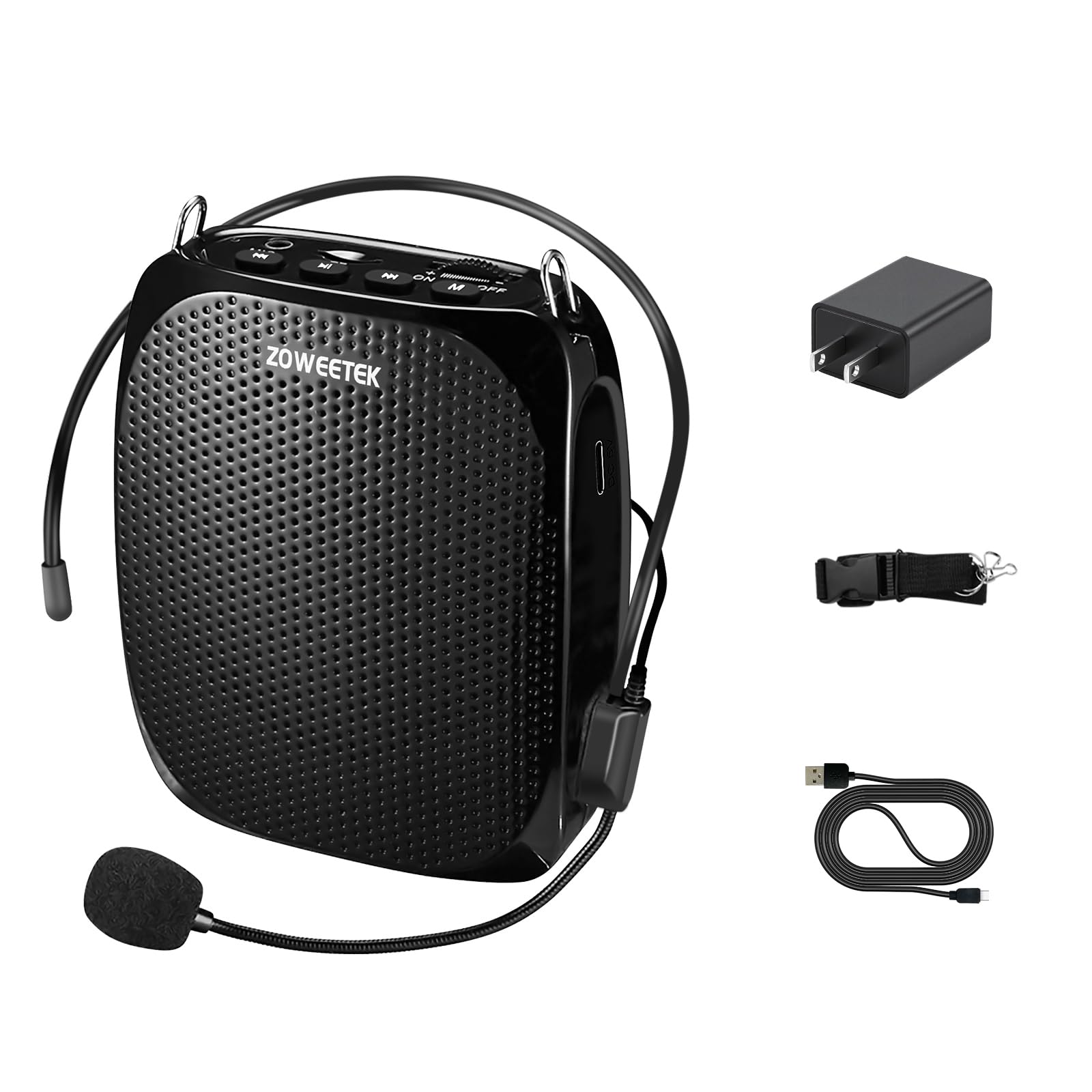 ZOWEETEK Portable Rechargeable Mini Voice Amplifier for Teachers | Wired Microph