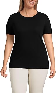 Lands' End Women's Cotton Rib Knit T-Shirt