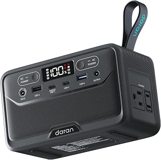 Portable Power Station 89.6Wh Two-Way Fast Charging with AC 100W(200W Peak) | 100W PD USB-C Solar Power Bank , 110V LiFePO4 Battery, Small Generator for Laptop, Camping, Home, Office, TSA Approved