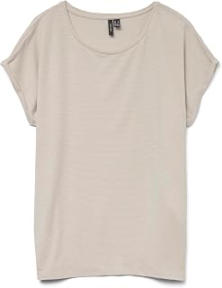 VERO MODA Vmlava Women's Glitter SS Top Stripe Ga Jrs Noos