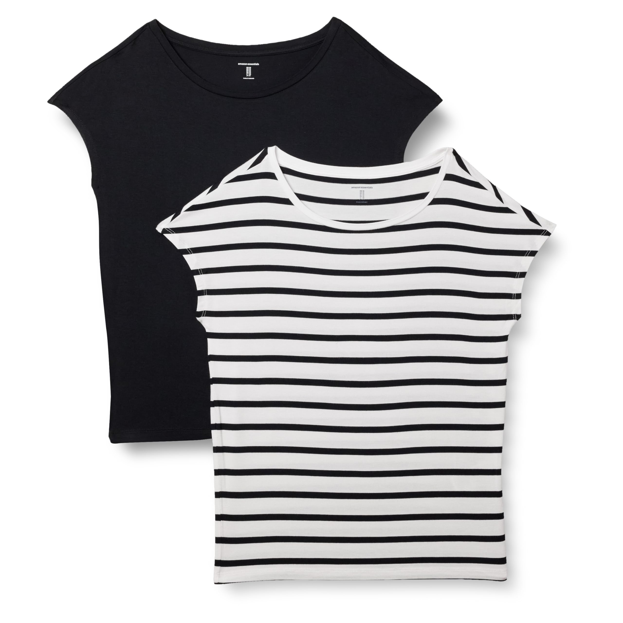 Amazon Essentials Women's Jersey Regular-Fit Short-Sleeve Boat-Neck T-Shirt