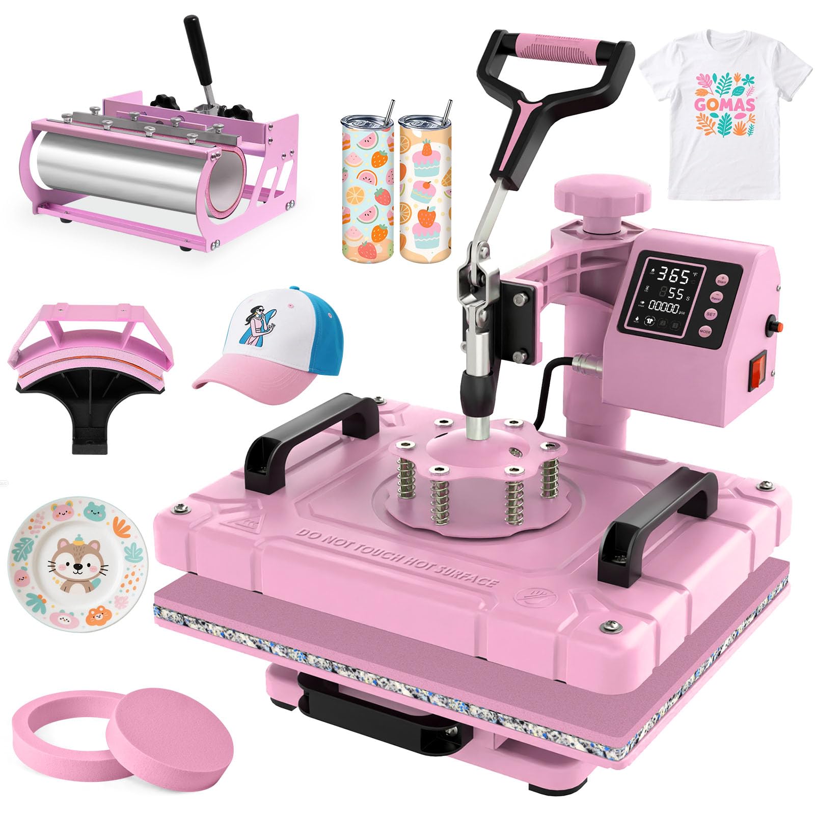 Slendor 12x15 Inch 5 in 1 Swing Away Heat Press Machine for T Shirts | For DIY C
