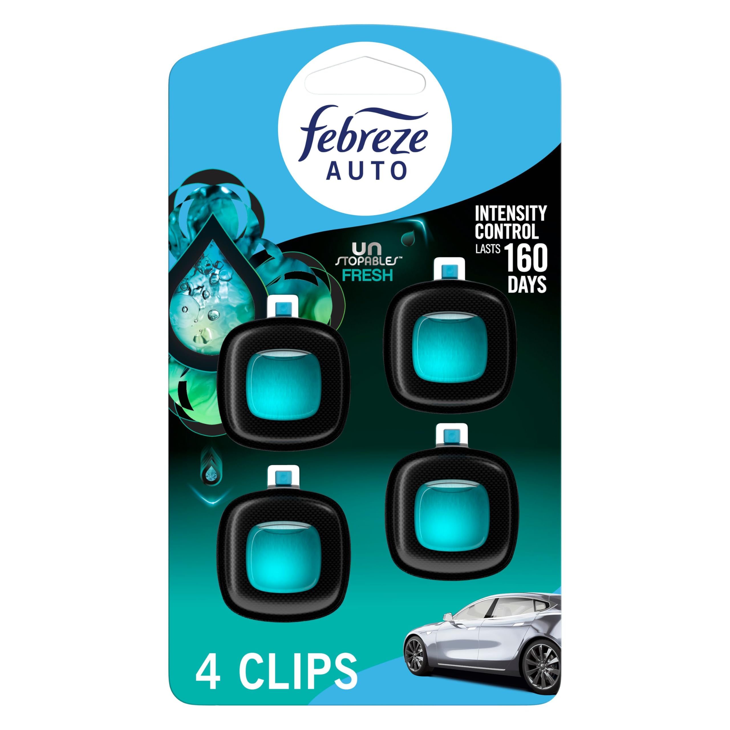 Febreze Car Air Freshener, Odor-Fighting Automotive Vent Clip, Scented Car Acces