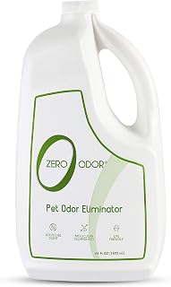 Zero Odor Pet Odor Eliminator Refill for Dog & Cat Urine, Carpet Deodorizer | Enzyme-Free, Urine Smell Eliminator for Pet Beds, Litter Areas & Furniture, No Lasting Scent, 64 FL OZ