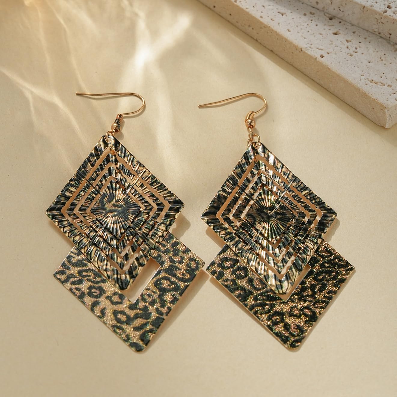 Trendy Leopard Print Earrings for Women Eye-catching Fashion Design Ideal for Ca