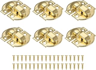 Small Metal Toggle Latch 6 Pack Vintage Latch Latch with Screw Mounting for Ordinary Wooden Box Jewelry Cabinet Tool Box Color