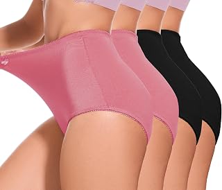 4Pack High Waisted Tummy Control Underwear Women's Girdle Panties Full Coverage Ladies Panties for Women