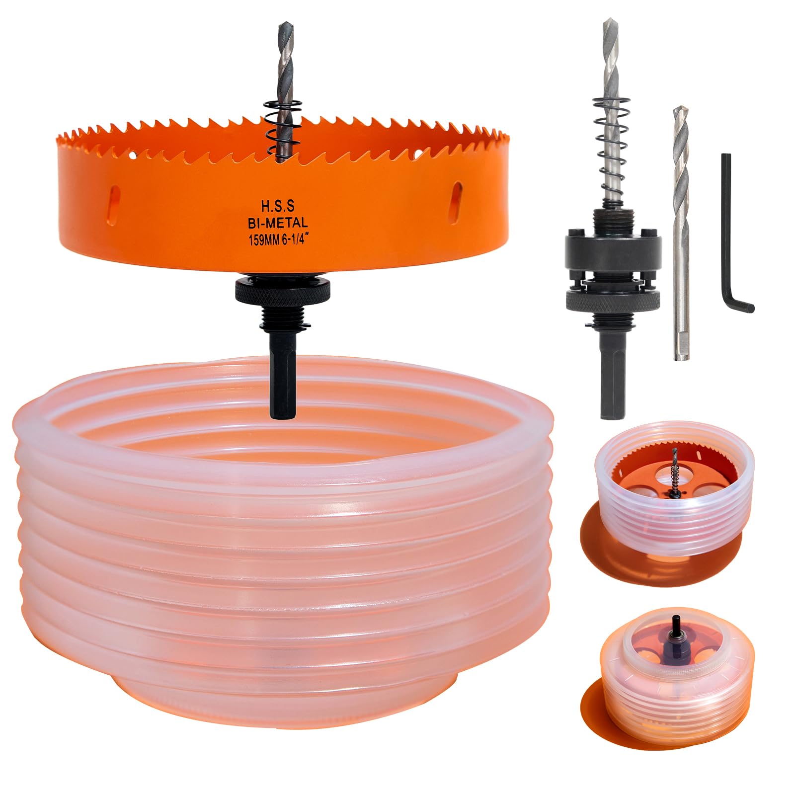VIKITON 6.25" Hole Saw for Recessed Lights, with Dust Bowl Catcher | 6-1/4 inch 