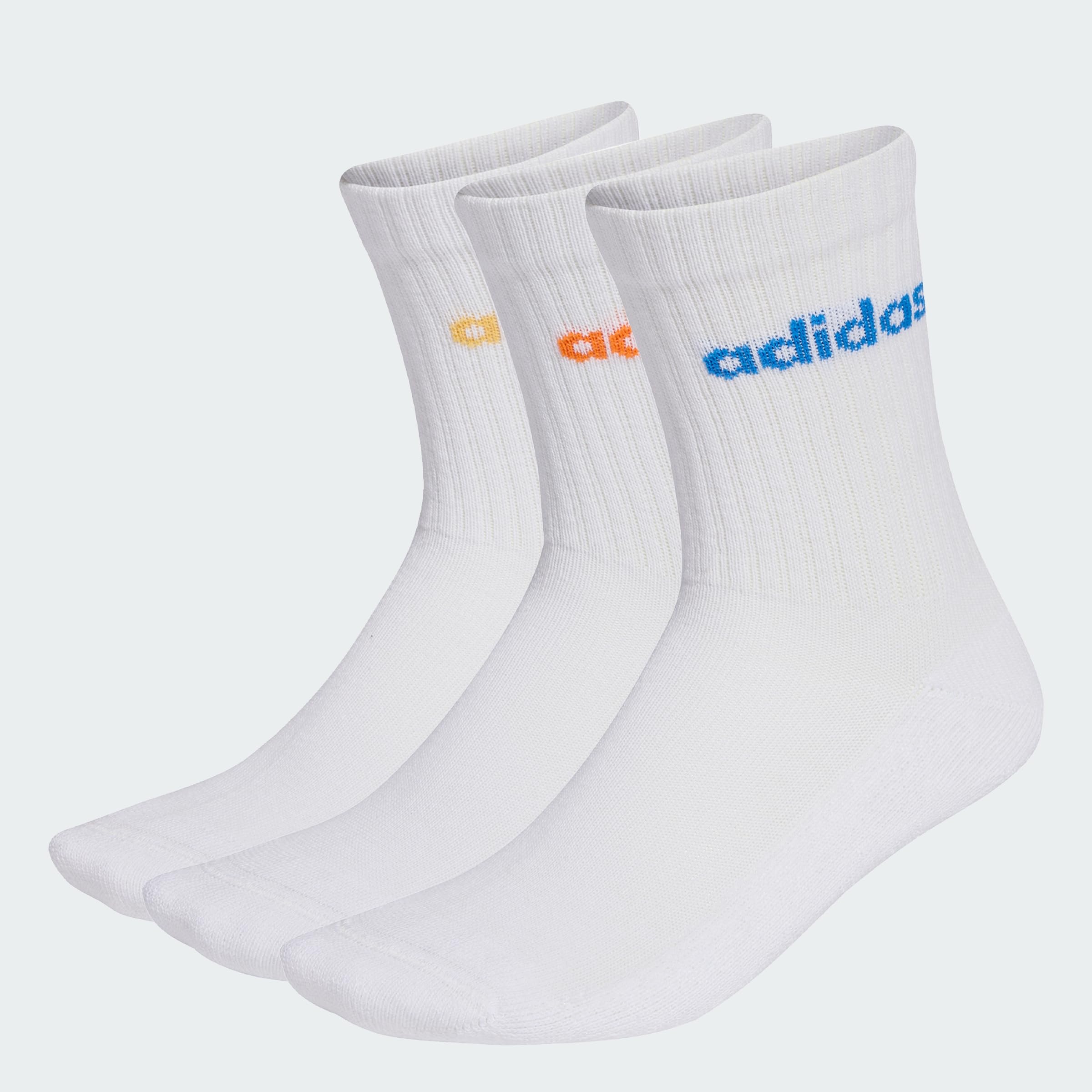 adidas Linear Crew Cushioned Socks 3 Pairs Socks Unisex