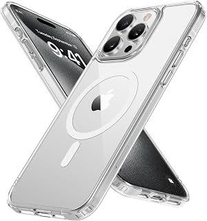 Miracase Magnetic for iPhone 15 Pro Case 6.1 inch (Compatible with MagSafe) Military-Grade Protection, Anti-Fingerprint Translucent Matte Phone Cover, Clear