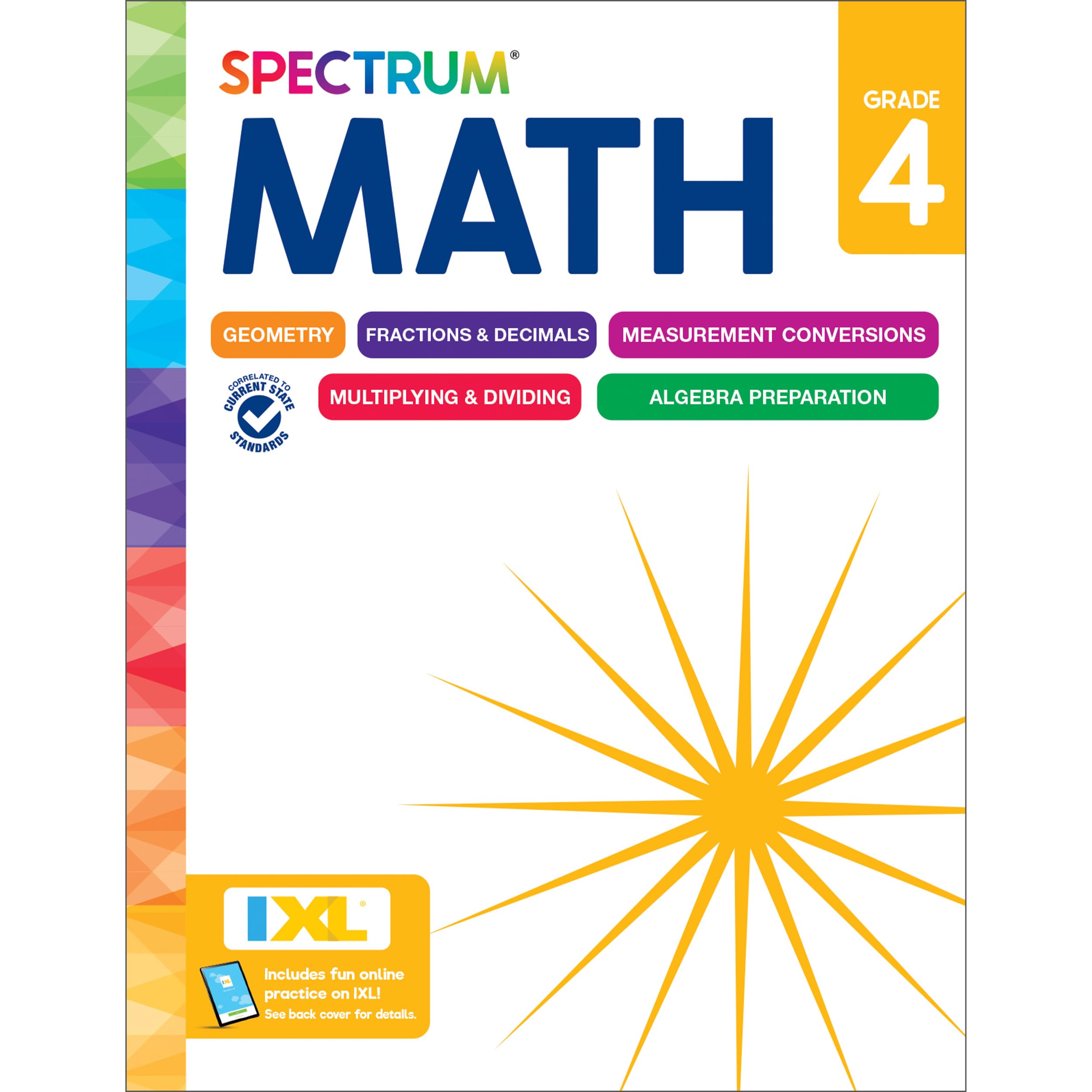 Spectrum 4th Grade Math Workbooks, Mathematics Activity Book for Kids Ages 9-10,