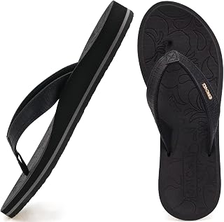 ONCAI Women's Flip Flops Yoga Mat Non-Slip Women's Sandals Flip Flops Beach Summer Slippers With Arch Support Lightweight EVA Sole 36-43 EU 36-43 EU