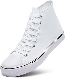 ZGR Men's High Top Canvas Sneakers Lace Up Classic Casual Walking Shoes
