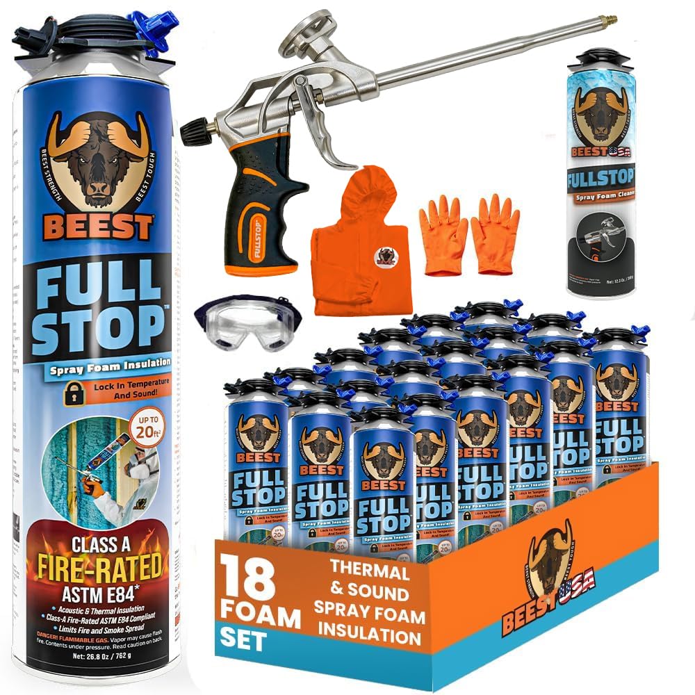 BEEST FullStop Spray Foam Insulation Kit - 360 Board ft/sq.ft. Fire Rated Spray 