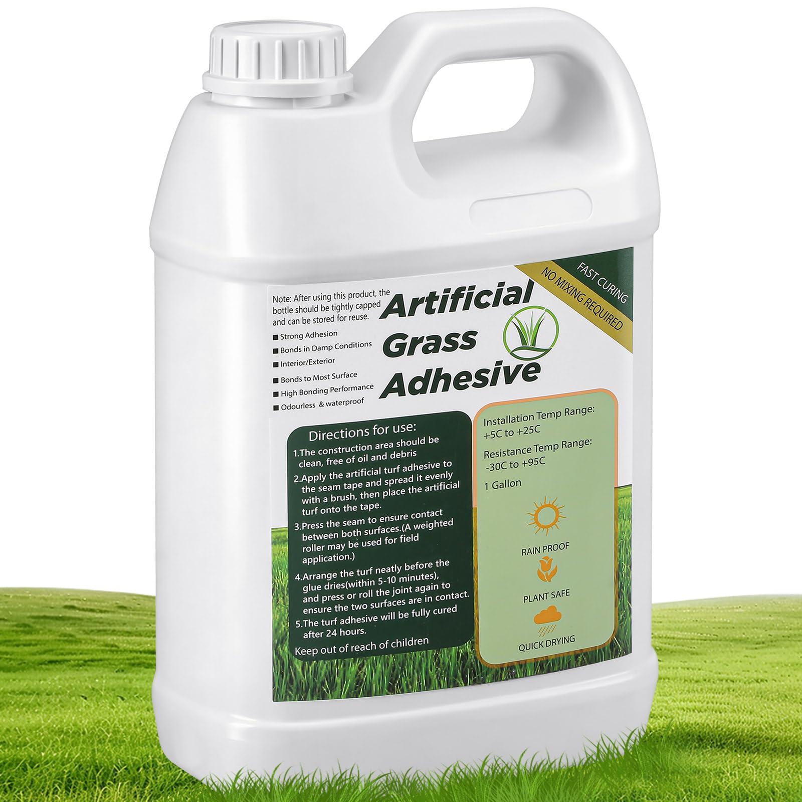 Threlaco 1 Gallon Turf Glue for Artificial Grass | Artificial Turf Glue Tape Gra
