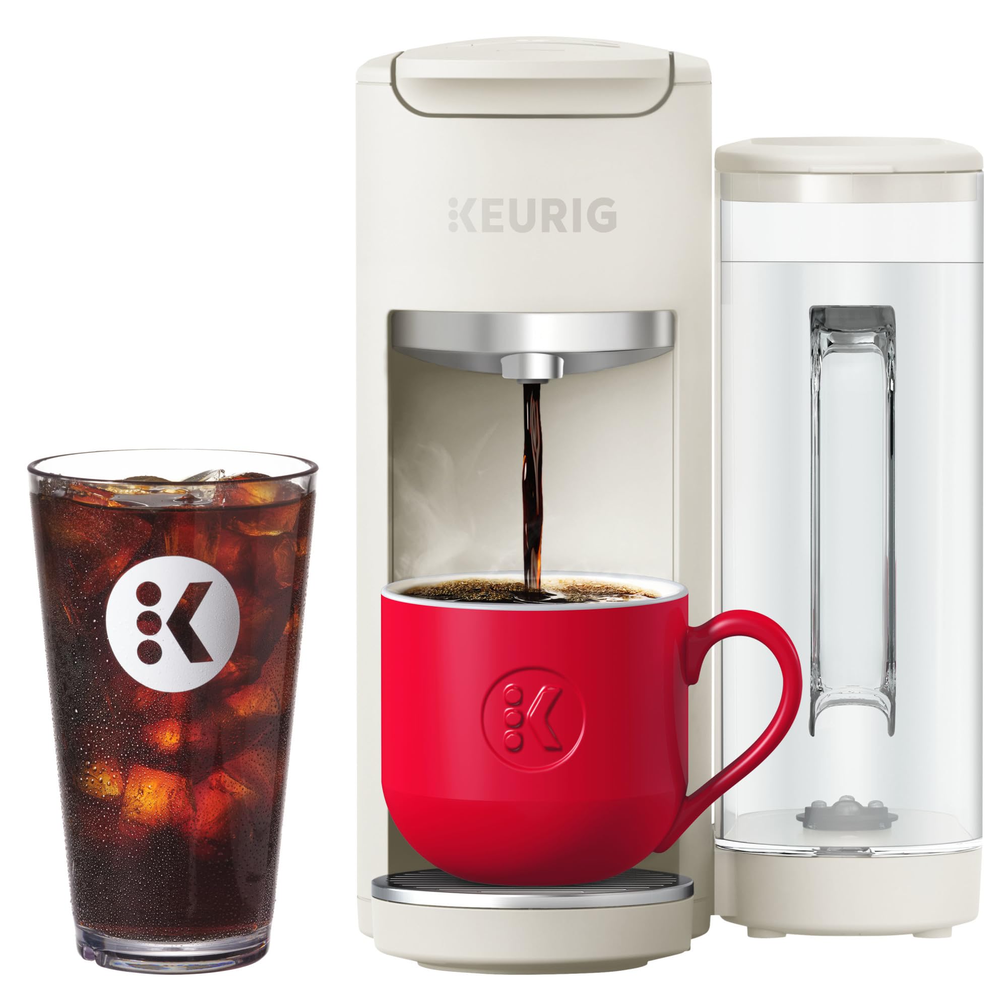 Keurig K-Supreme Gen 2, Hot and Iced Single Serve Coffee Maker, Warm Stone | Mul