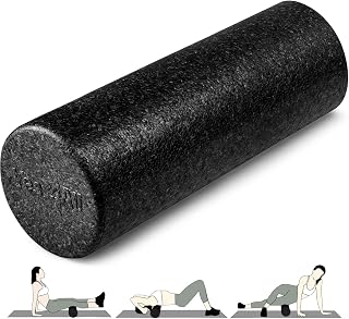 Yes4All EPP Exercise Foam Roller – Extra Firm High Density Foam Roller – Best for Flexibility and Rehab Exercises (18 inch, Black)