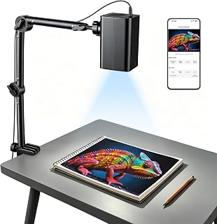 Art Projector for Tracing and Drawing, 5G WiFi Digital Sketch Projector | Web-Control Tracing Device with Stand for Cookie Decorating, Artists - Supports Online/Offline, for iOS/Android