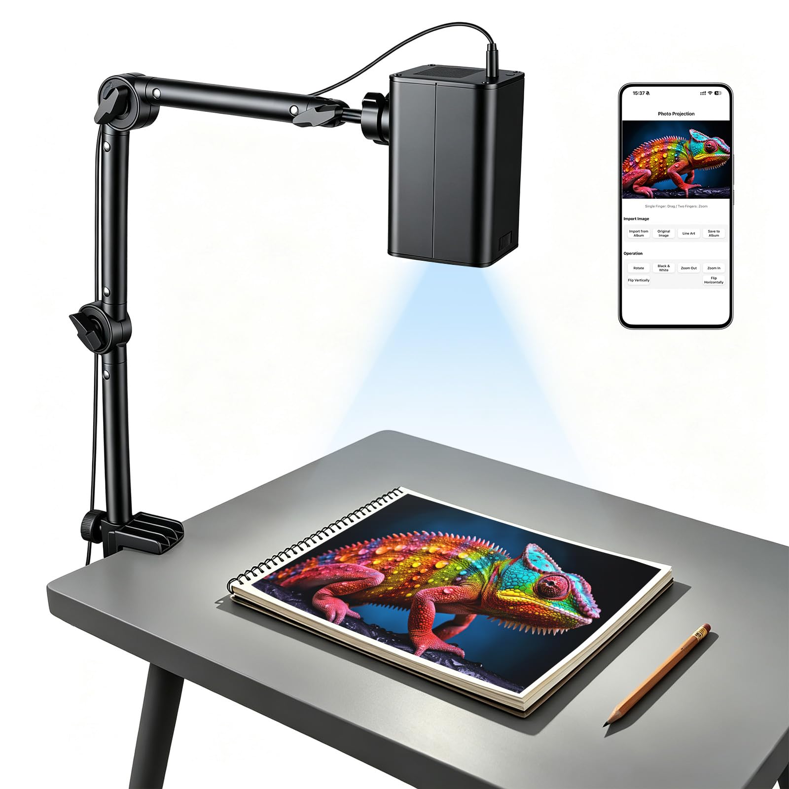 Art Projector for Tracing and Drawing, 5G WiFi Digital Sketch Projector | Web-Co