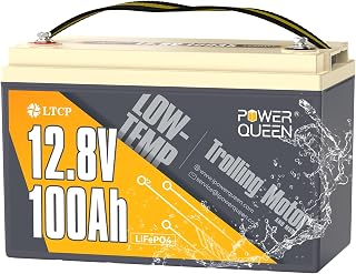 Power Queen 12V 100A Marine Lithium Battery